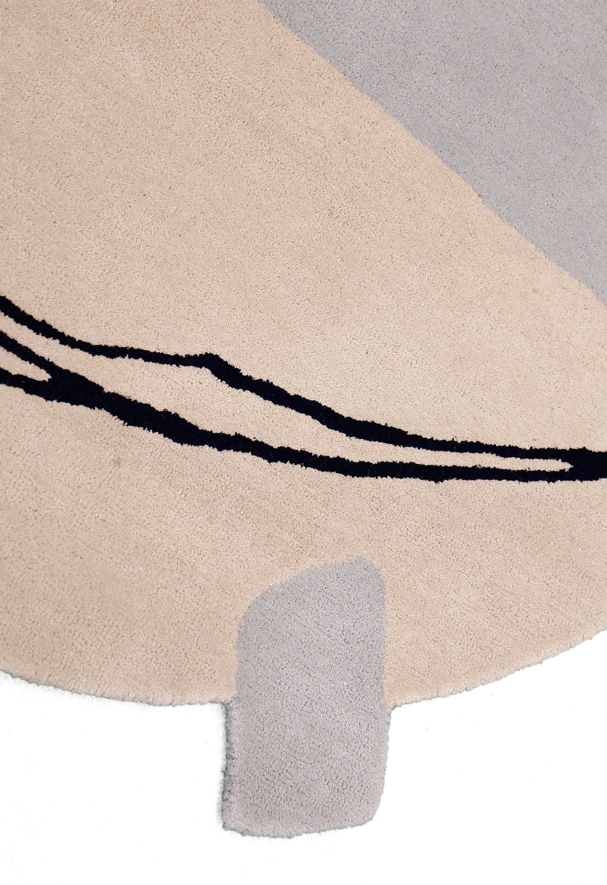 Modern Ink Loop Multicolor Hand Tufted 4x6 Wool Area Rug