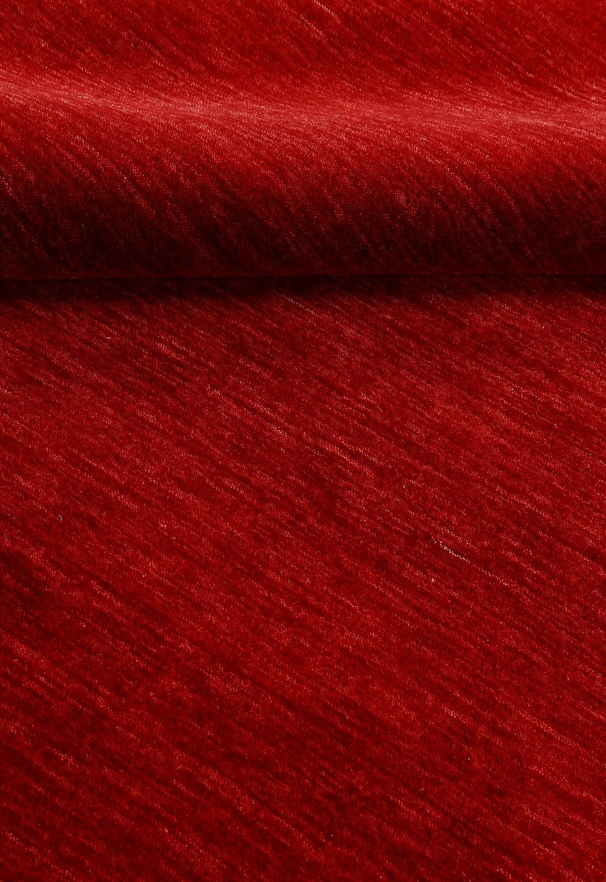 Modern Red Solid Design Hand Loomed Wool Area Rug