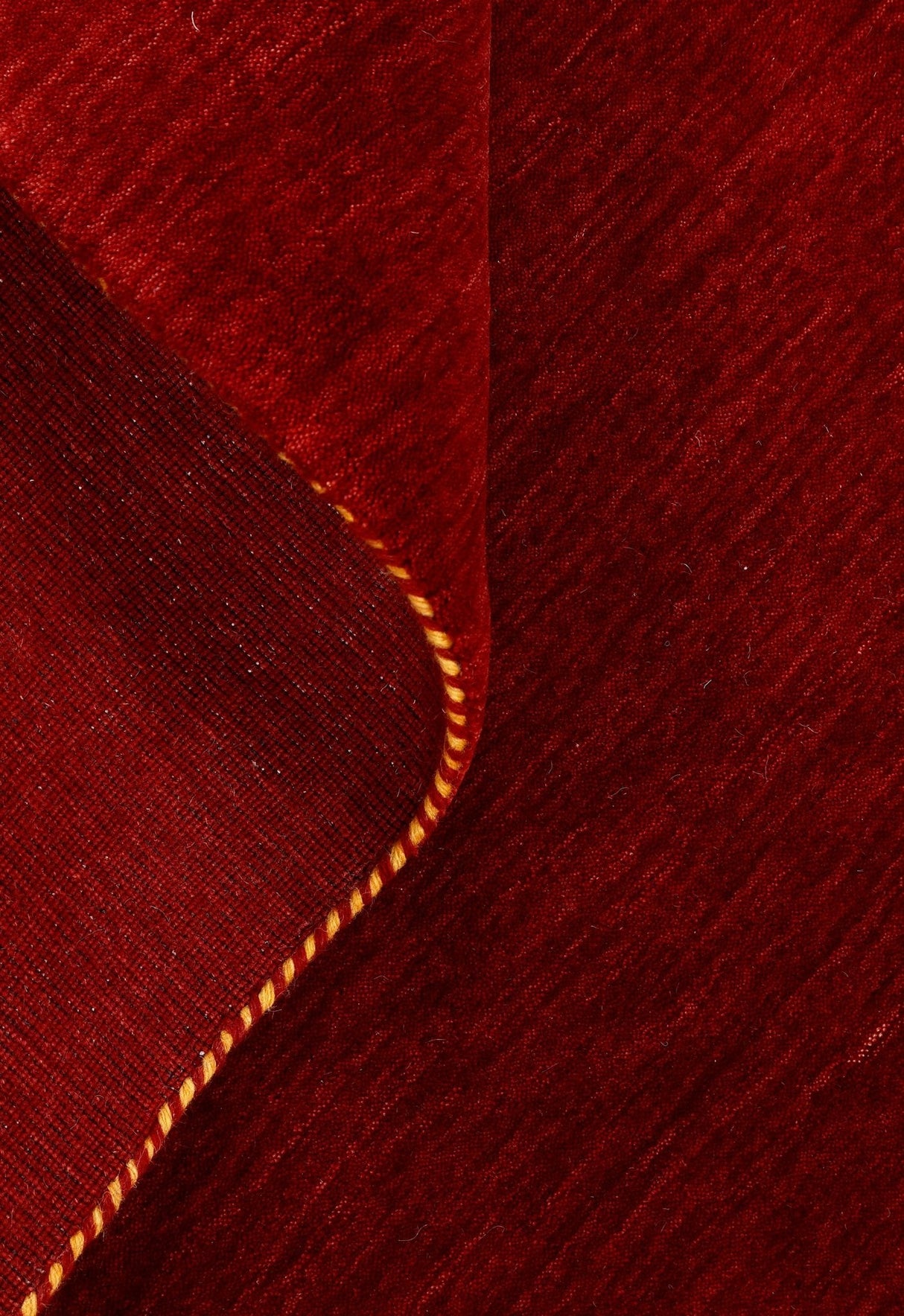 Modern Red Solid Design Hand Loomed Wool Area Rug