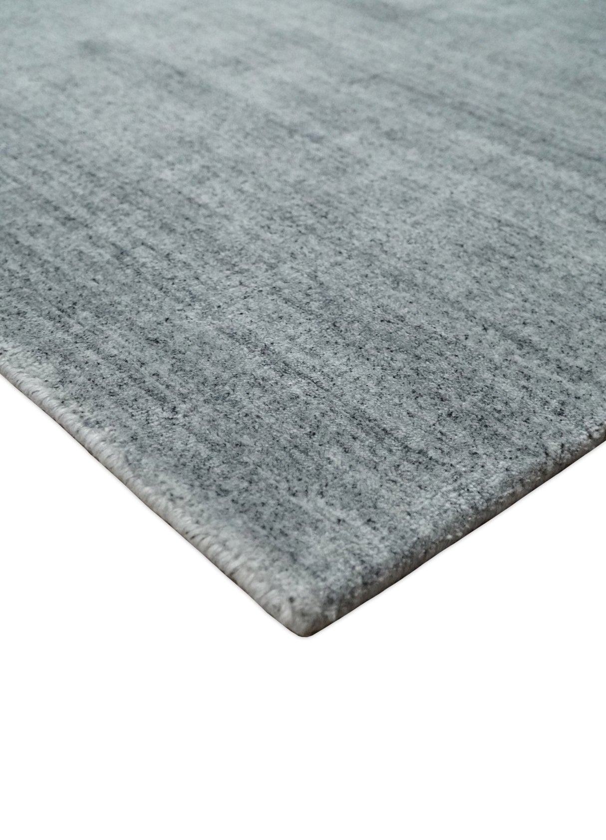 Modern Shaded Silver 5x7 Blended Wool Hand Woven Area Rug