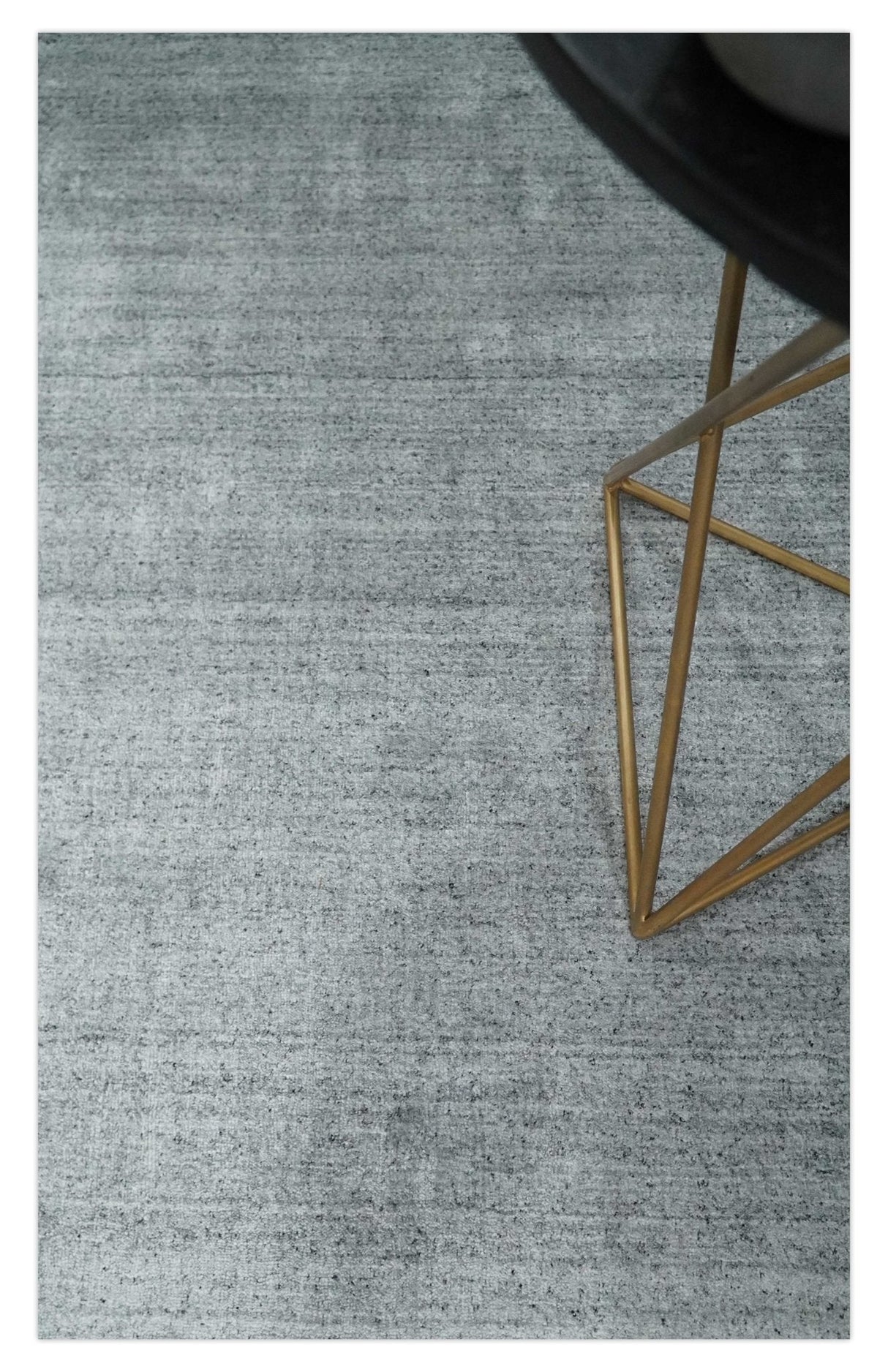 Modern Shaded Silver 5x7 Blended Wool Hand Woven Area Rug
