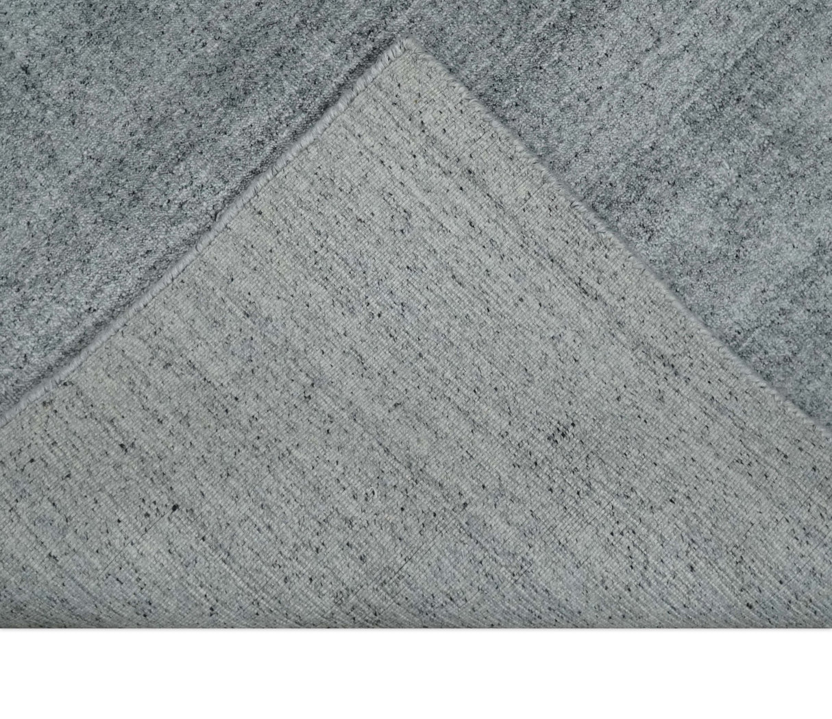 Modern Shaded Silver 5x7 Blended Wool Hand Woven Area Rug