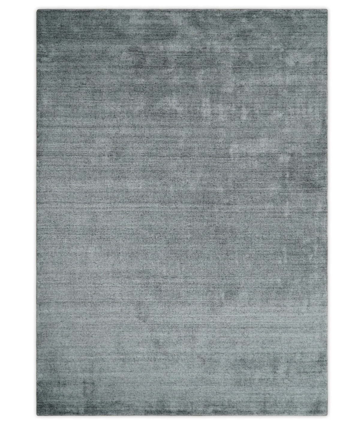 Modern Shaded Silver 5x7 Blended Wool Hand Woven Area Rug