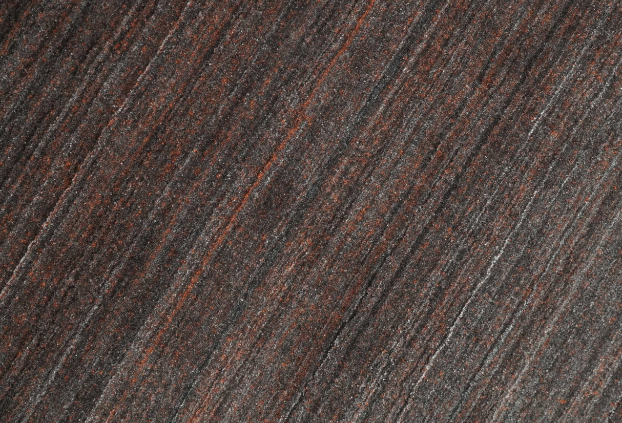 Modern Solid Brown 5x7 Blended Wool Flatwoven Area Rug