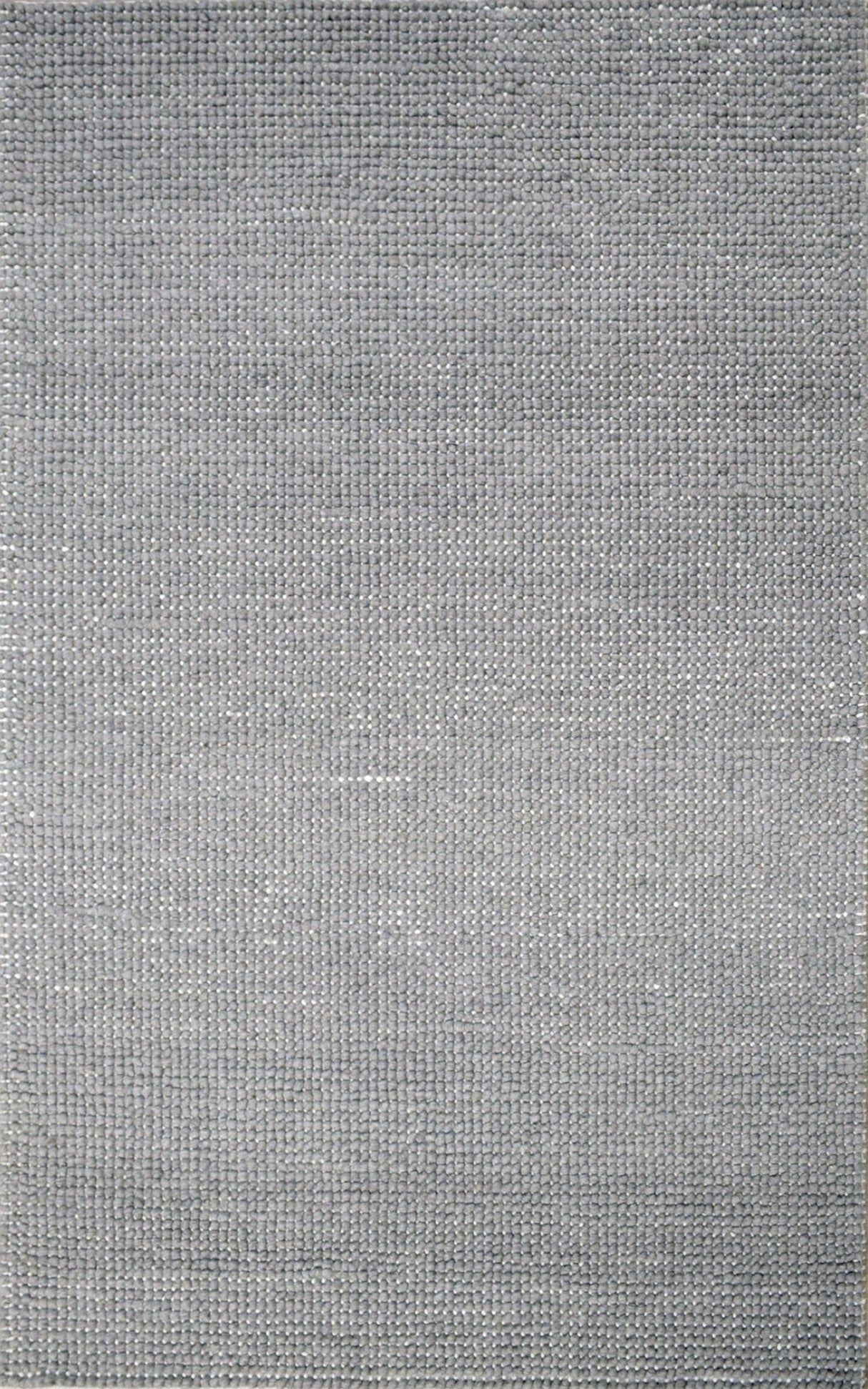 Modern Solid Pattern Gray Hand Woven Wool Area Rug