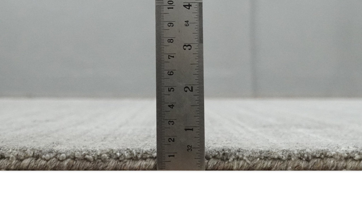 Modern Solid Shaded Gray 5x7 Blended Wool Hand woven Area Rug