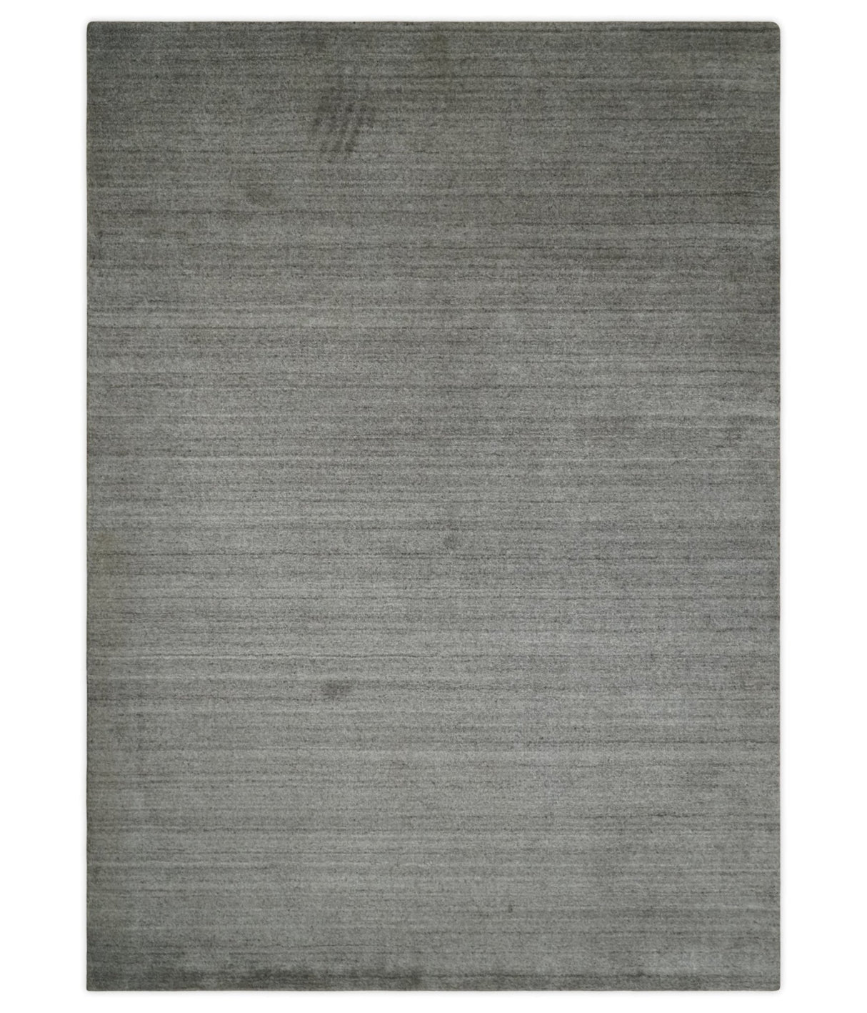 Modern Solid Shaded Gray 5x7 Blended Wool Hand woven Area Rug