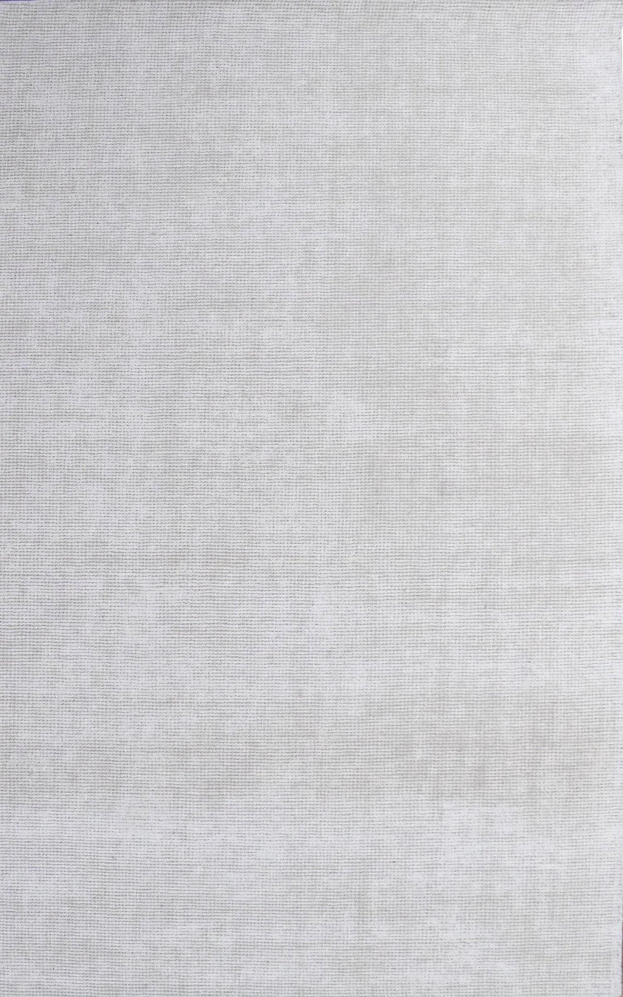 Modern Solid White Hand Made Textured Wool Area Rug