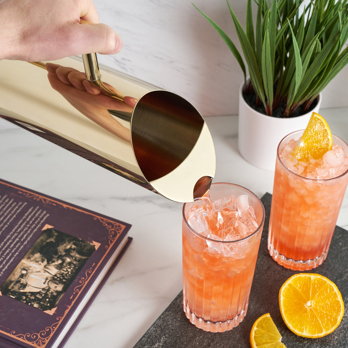 Modern Stainless Steel Pitcher in Gold-product_type::pitchers_and_dispensers-Parc Decor