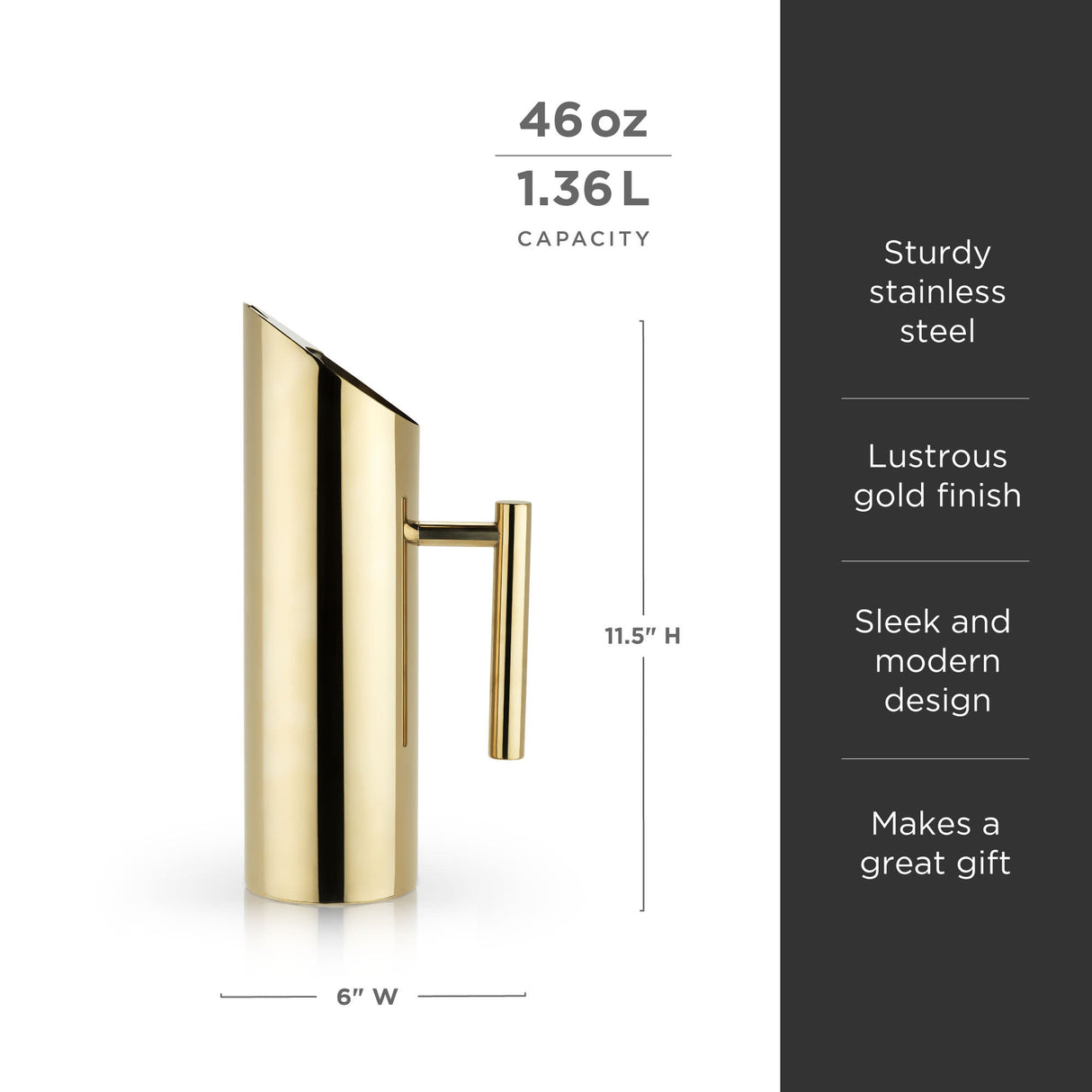 Modern Stainless Steel Pitcher in Gold-product_type::pitchers_and_dispensers-Parc Decor