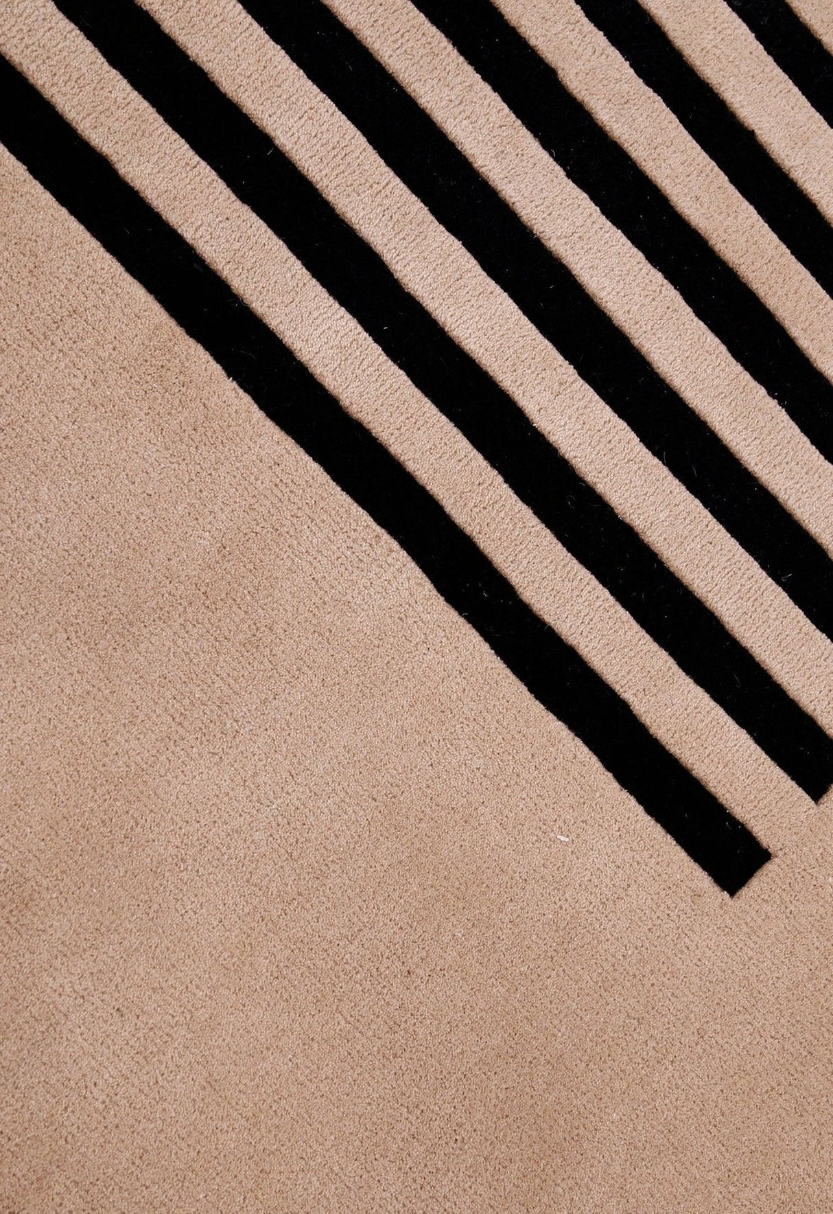 Modern Stripes Pattern Beige Hand Tufted 5x7 Wool Area Rug