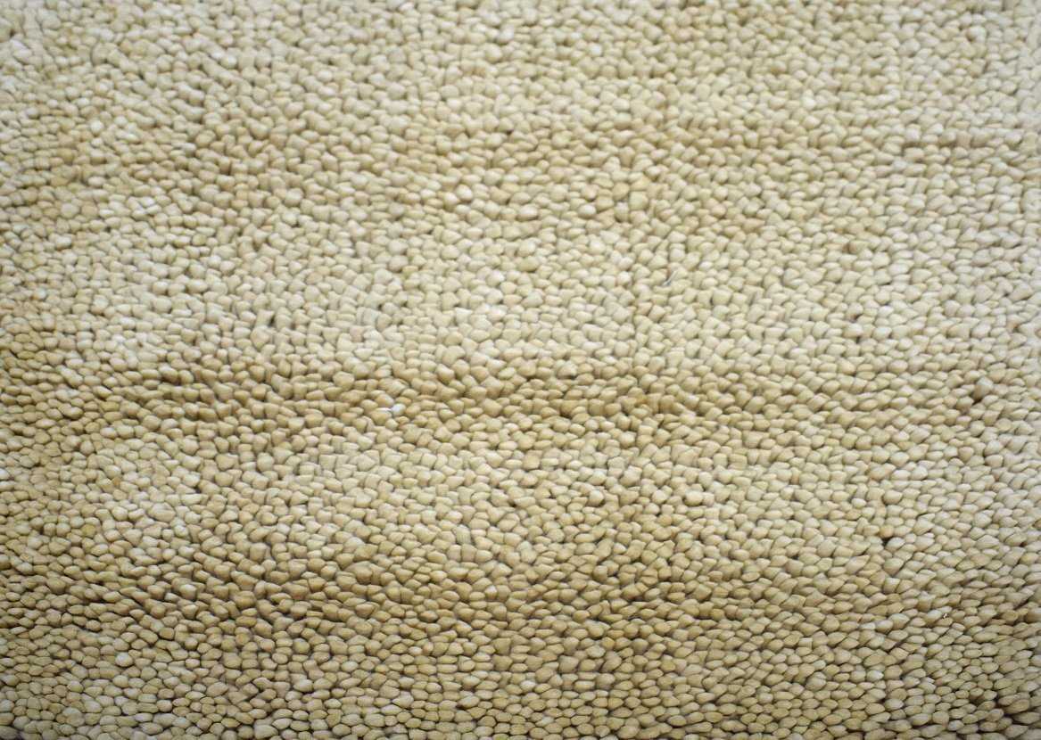 Modern Style Gold Handmade Wool 3x3 Area Rug