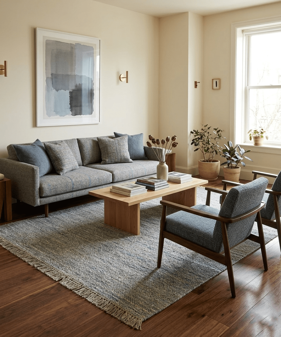Modern Style Hand Woven Gray and Brown Jute and Art Silk Rug