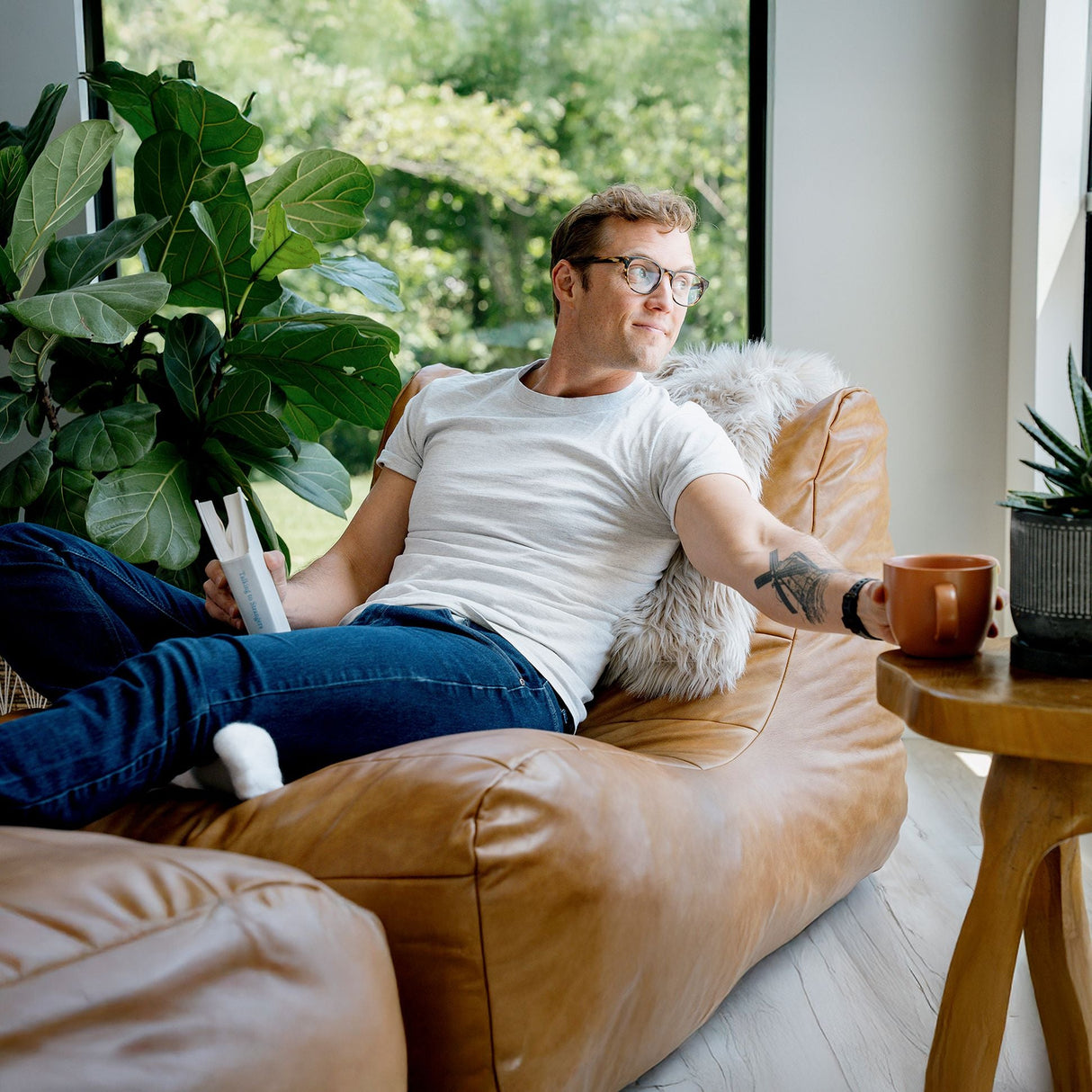 Modora Chair and Ottoman Bundle-foam filled-Parc Decor