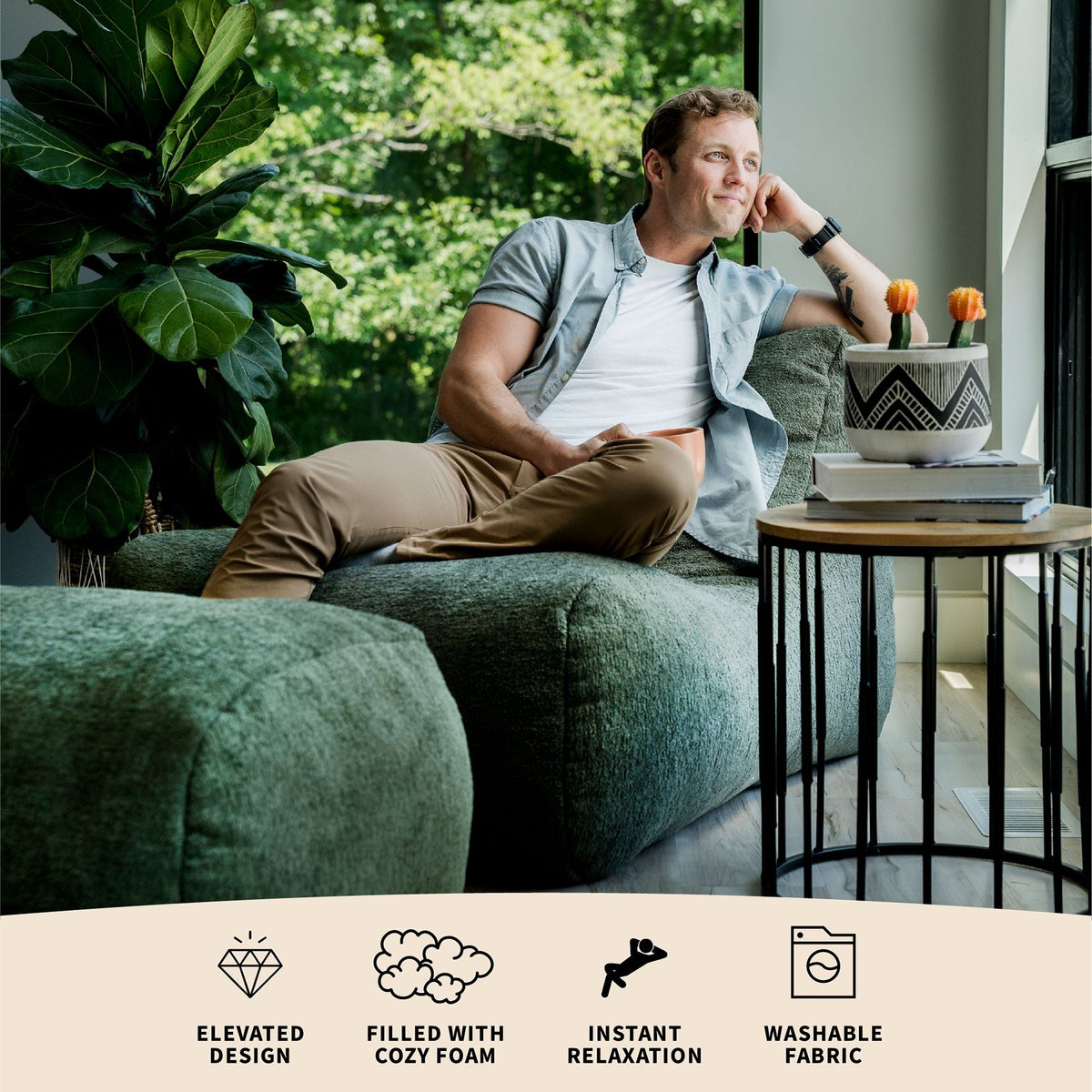 Modora® Lounger and Ottoman Bundle