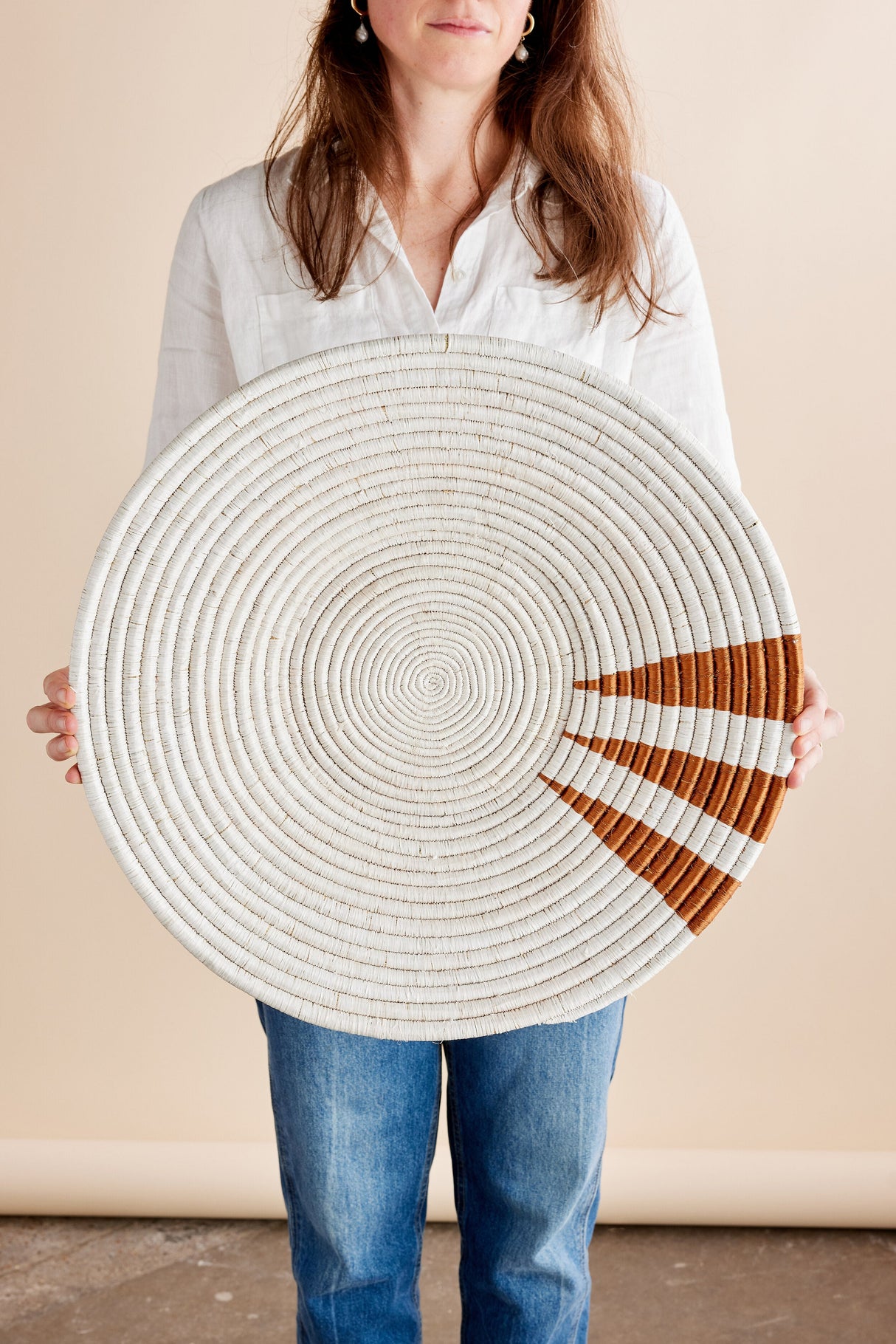 Moja Copper Wall Basket-Wall Basket-Parc Decor