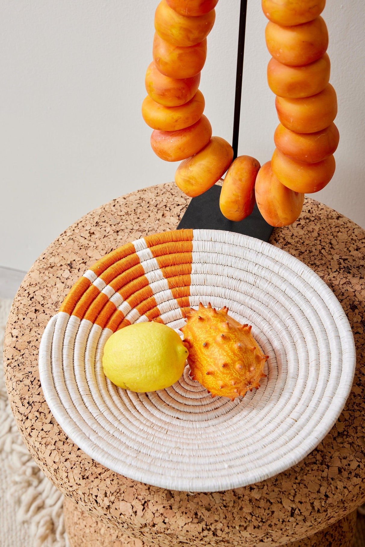 Moja Orange Wall Basket-Wall Basket-Parc Decor