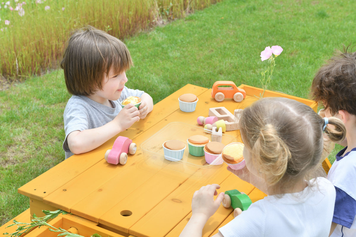 Mojave Kids Picnic & Sand Table | 2-in-1 Wooden Outdoor Table with Benches & Lift-Off Lid