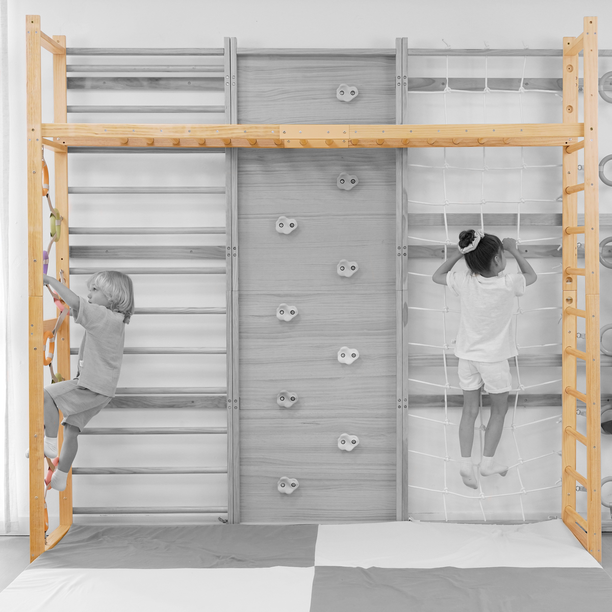 Monkey Bar Attachment – For 79 Inch MODULAR Walnut Swedish Ladder
