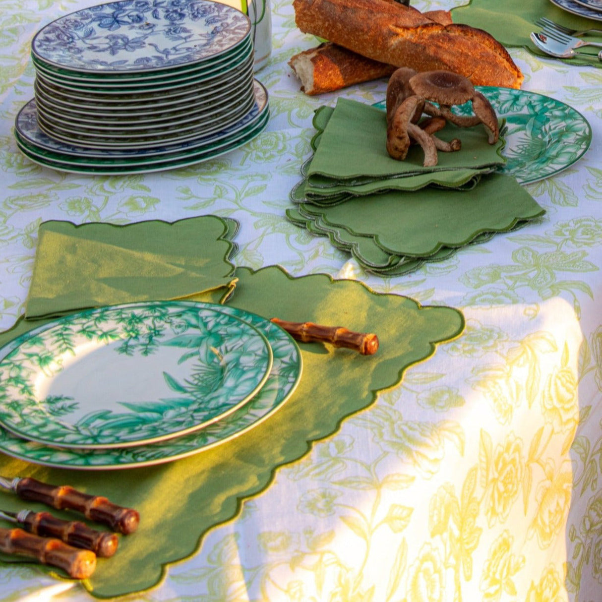 Monsoon Verdant Starter Plate - Set of 4 (+1 Bonus Plate)-Starter Plate-Parc Decor