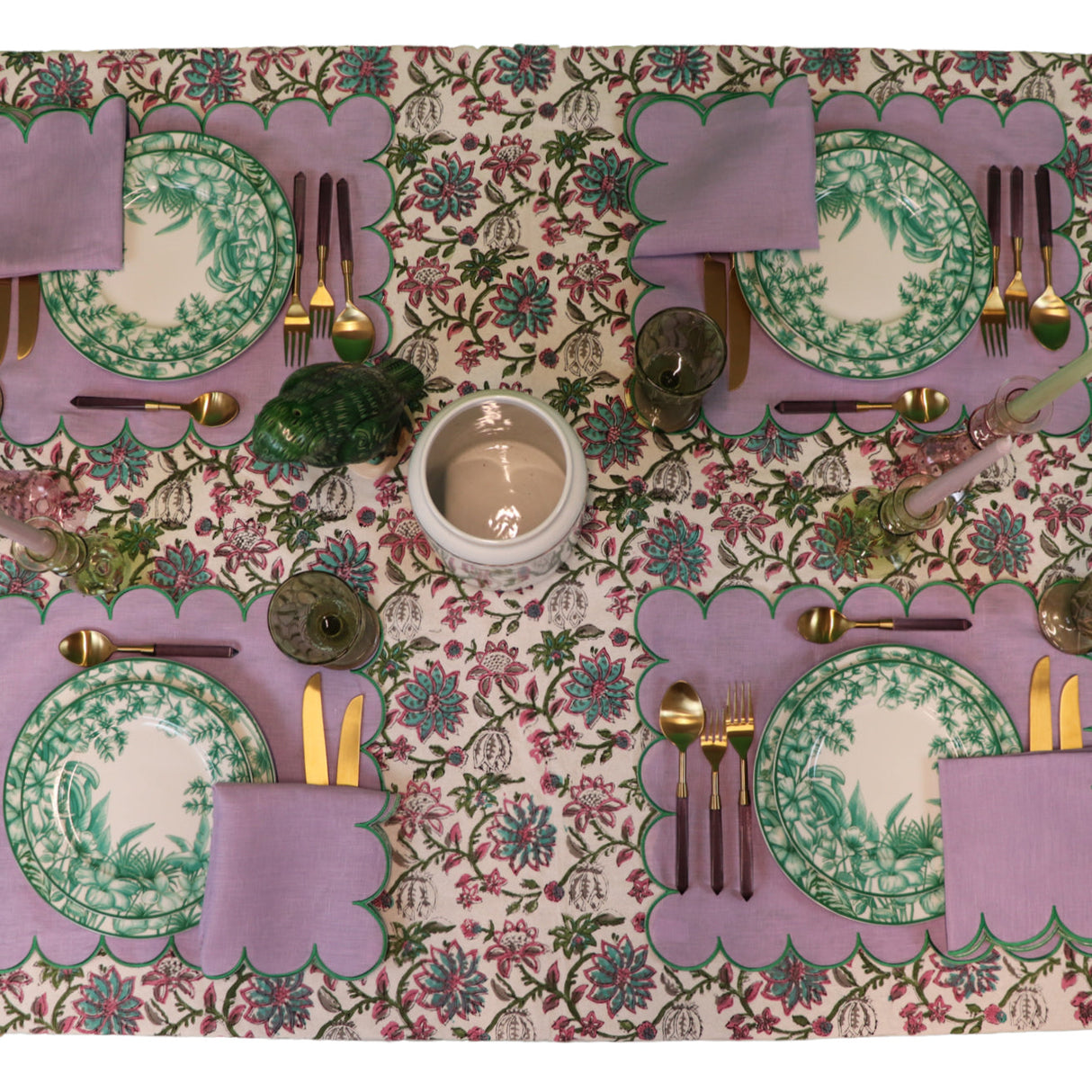 Monsoon Verdant Starter Plate - Set of 4 (+1 Bonus Plate)-Starter Plate-Parc Decor