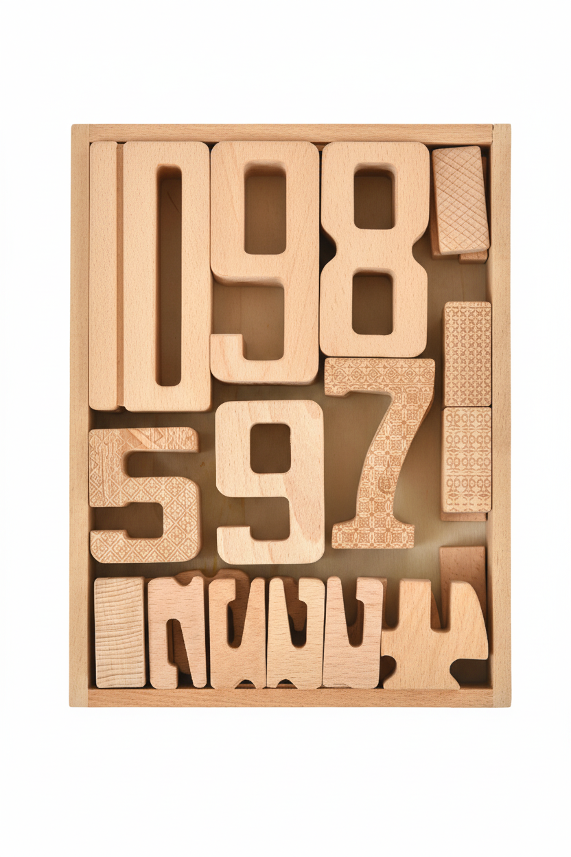Montessori Wooden Number Blocks | Self-Correcting Math Manipulatives for Counting, Addition & Subtraction