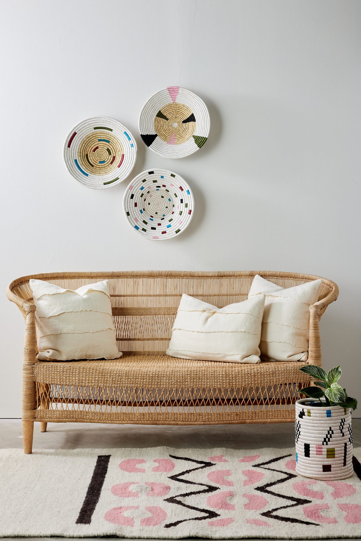 Mosaic Confetti Wall Basket-Wall Basket-Parc Decor