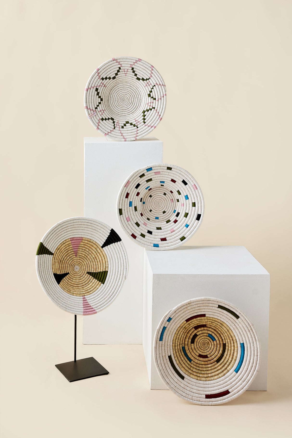 Mosaic Sunburst Wall Basket-Wall Basket-Parc Decor