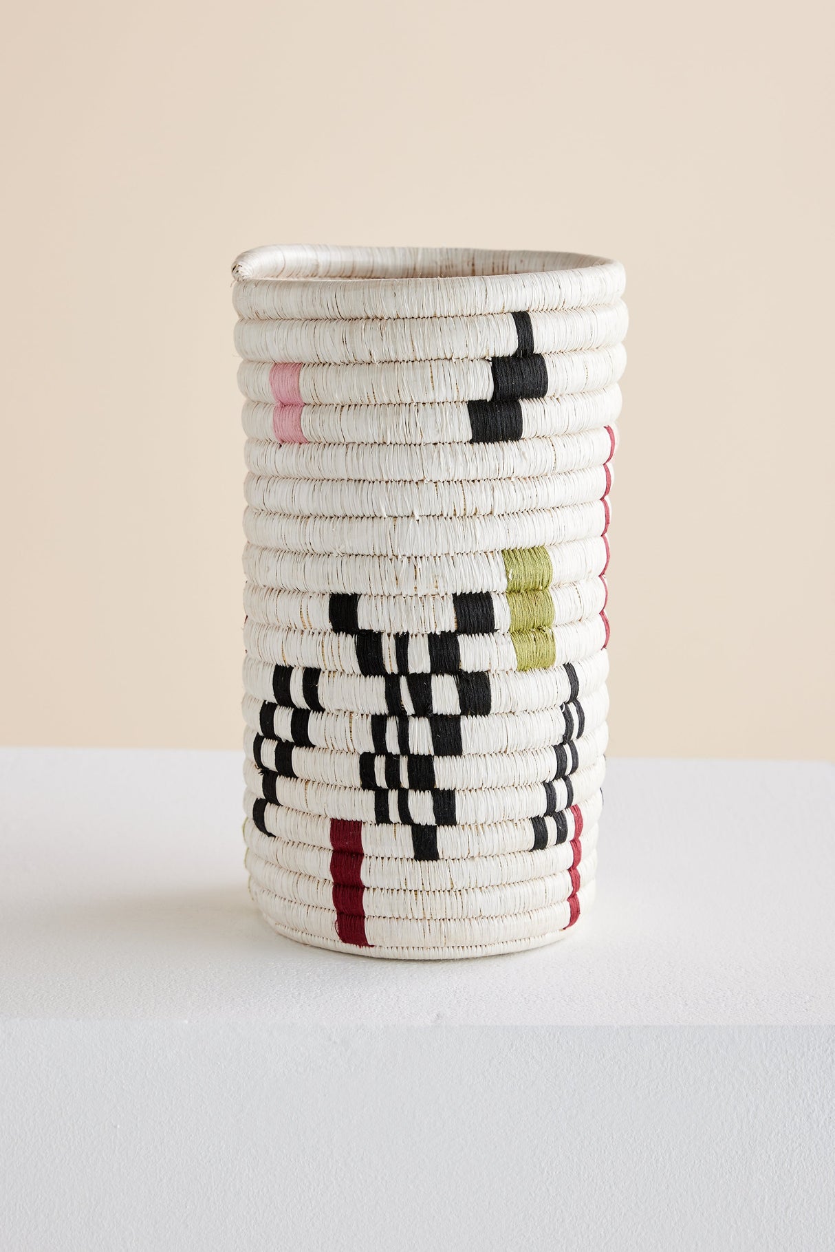Mosaic Woven Vase or Wine Holder-Baskets & Vessels-Parc Decor