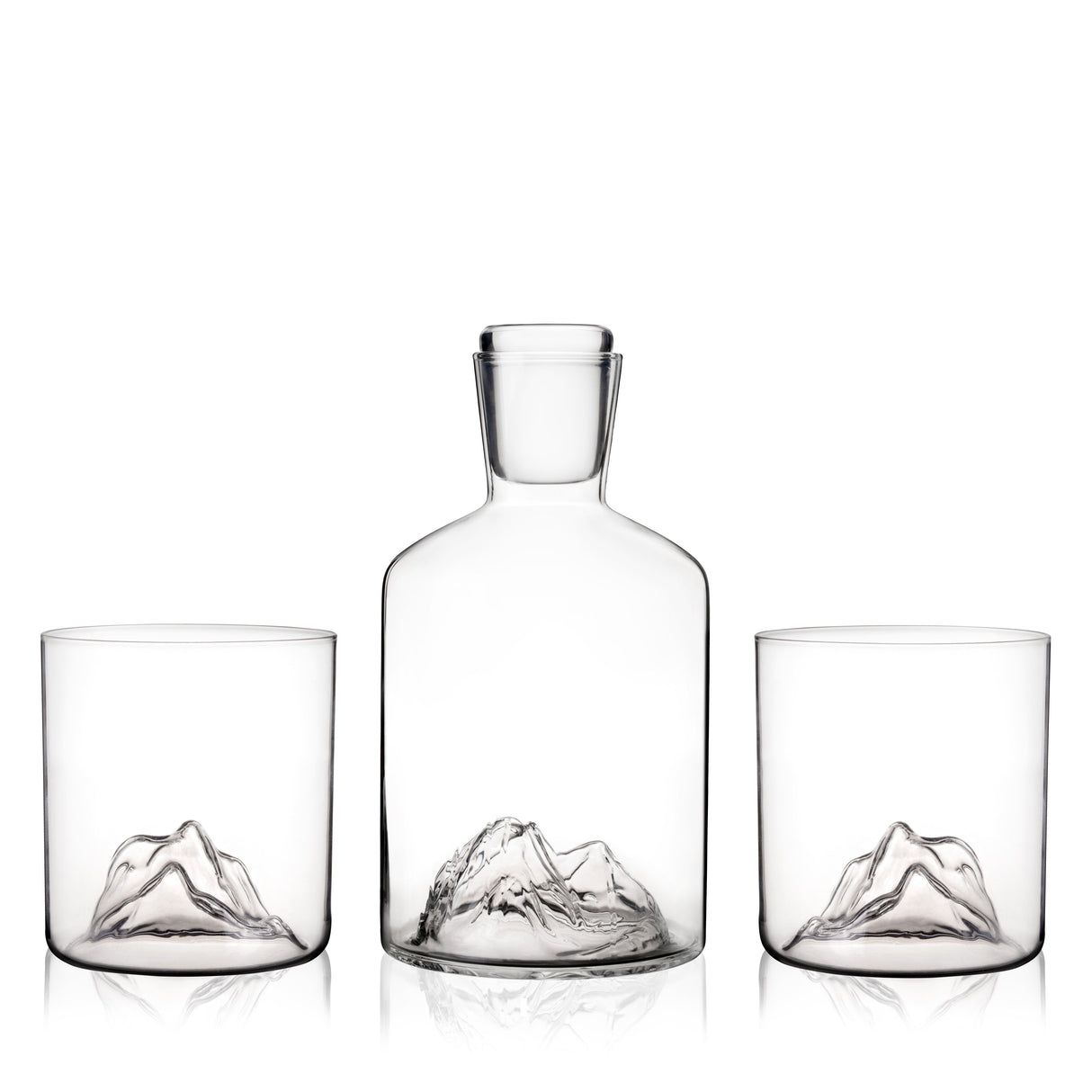 Mountain Crystal Decanter and Tumbler Set