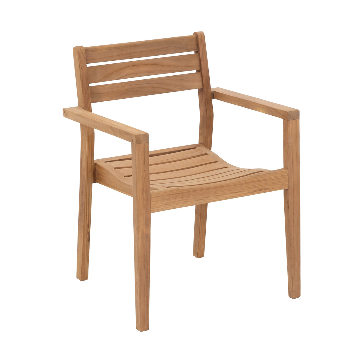 Natural Teak Outdoor Dining Chair (Set of 2 with Cushions)