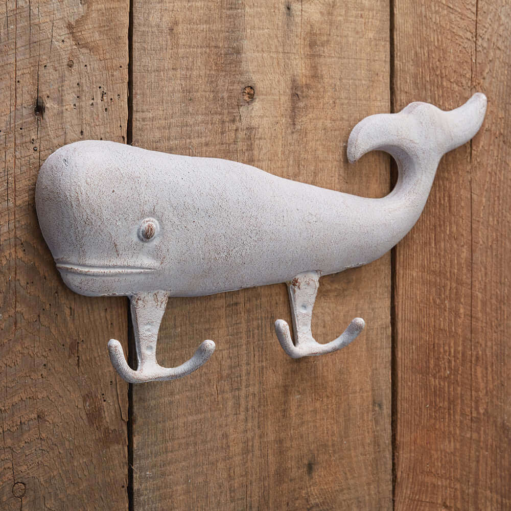 Nautical Whale with Hooks-wall hooks-Parc Decor