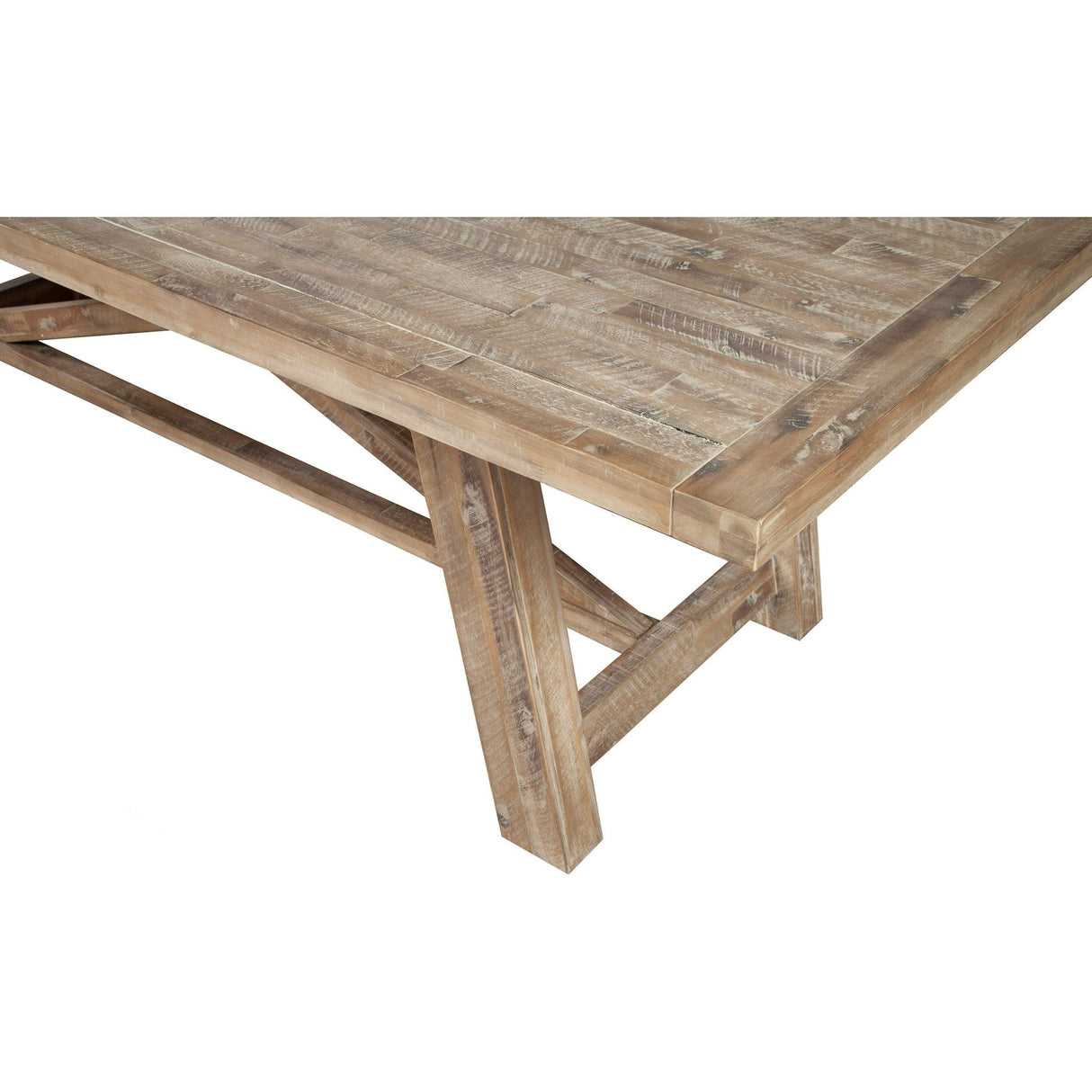 Newberry Rectangular Dining Table, Weathered Natural-Dining Tables-Parc Decor