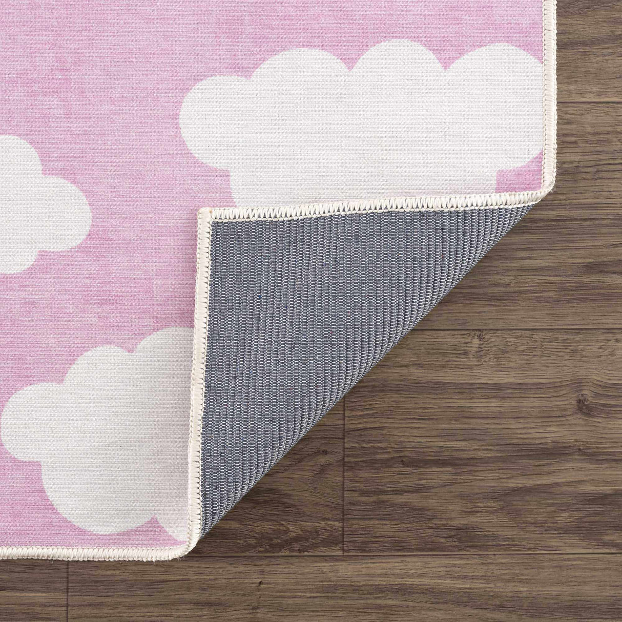 Nizar Pink Cloud Washable Kids Rug - Clearance-Rugs-Parc Decor