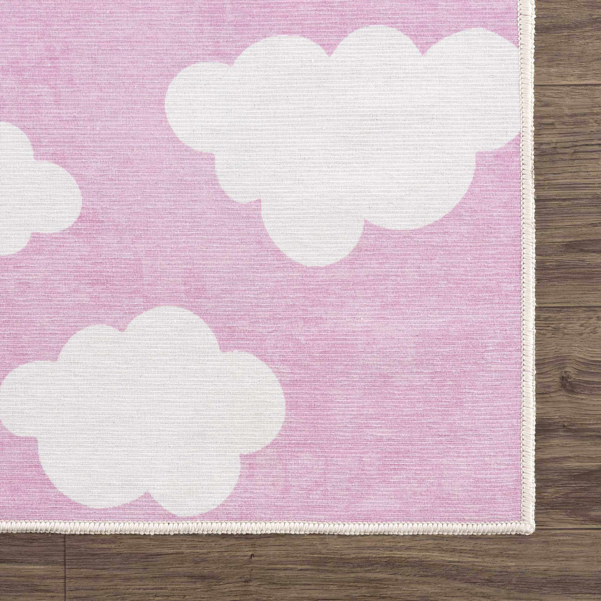 Nizar Pink Cloud Washable Kids Rug - Clearance-Rugs-Parc Decor