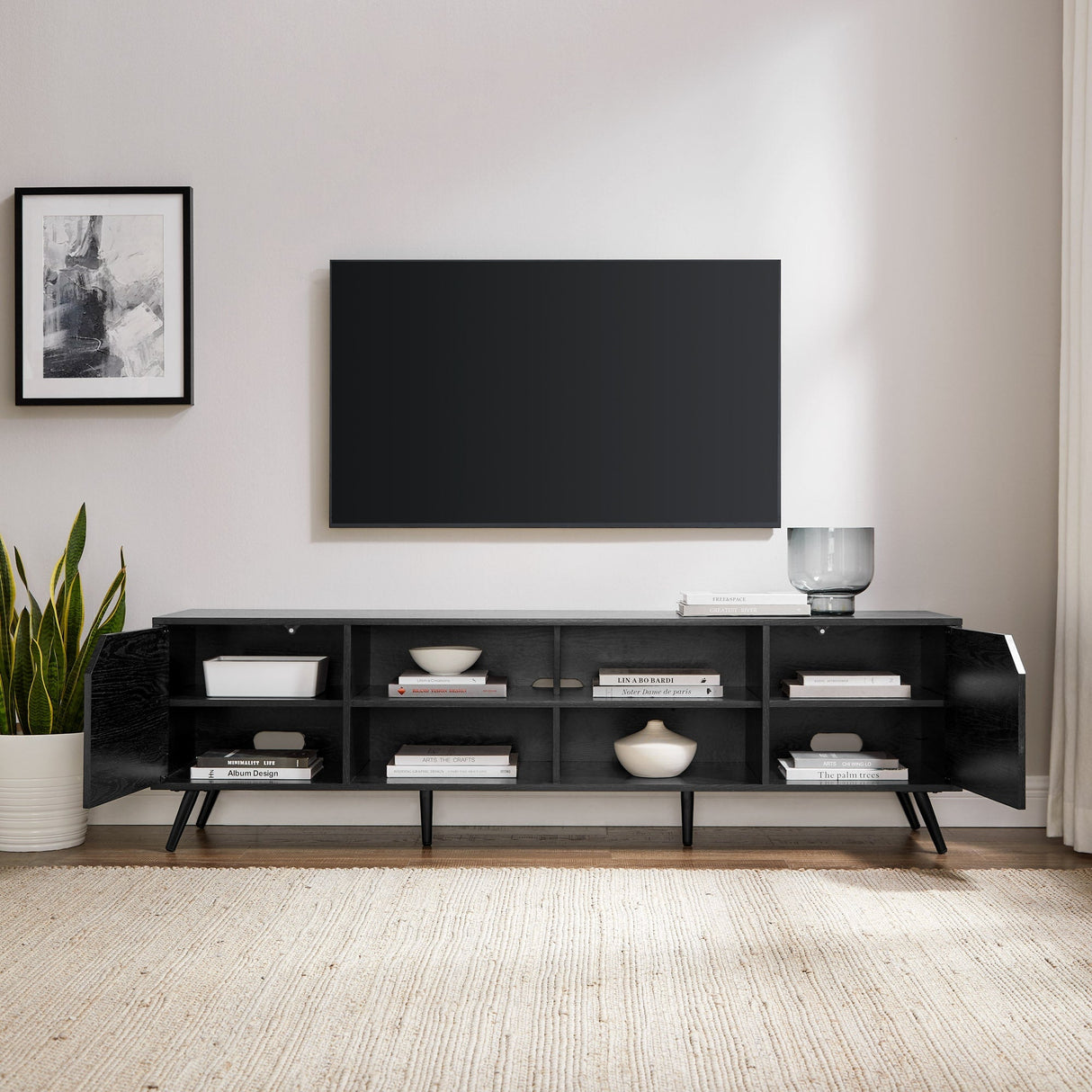 Noah Mid-Century Modern Angular TV Stand Collection-Entertainment-Parc Decor
