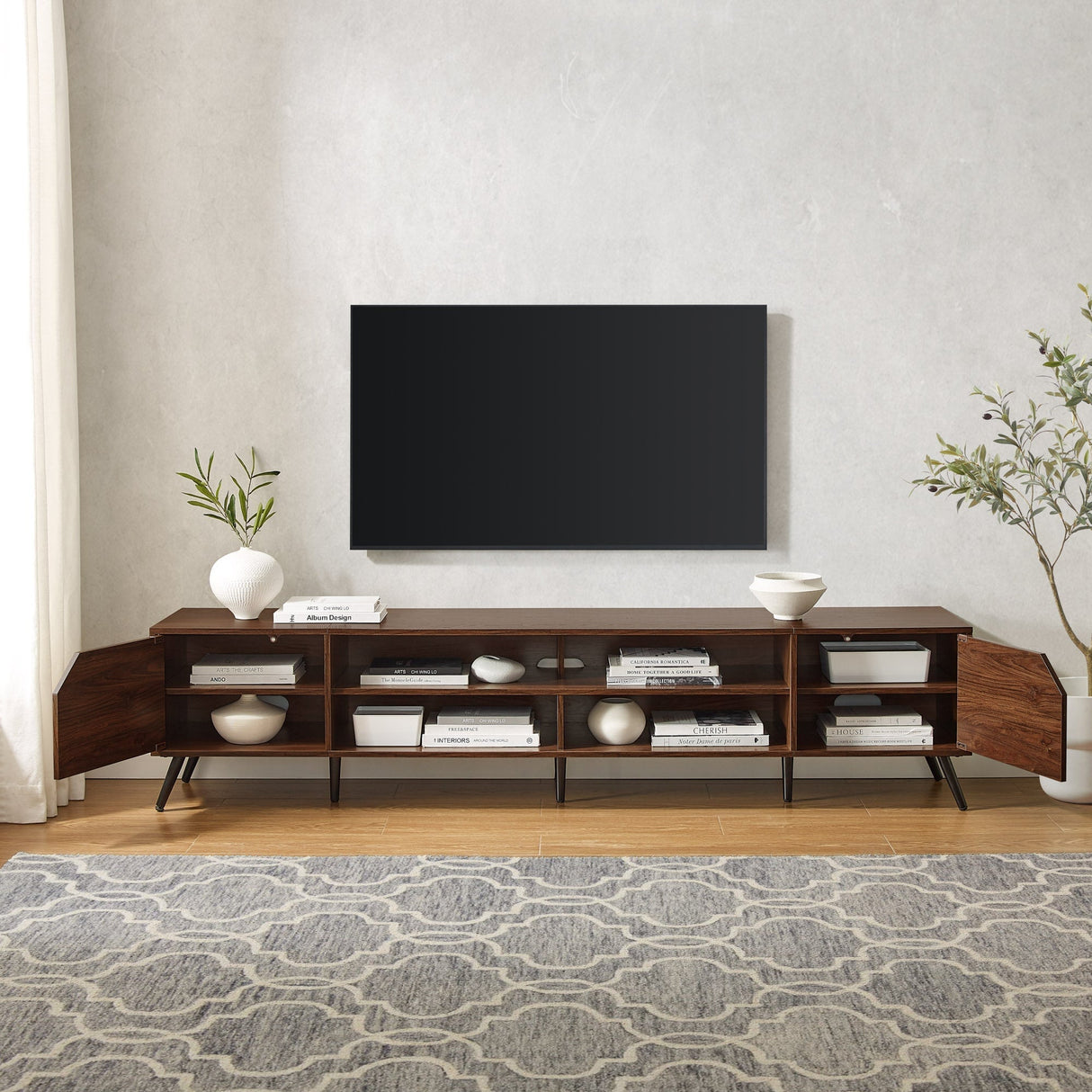 Noah Mid-Century Modern Angular TV Stand Collection-Entertainment-Parc Decor