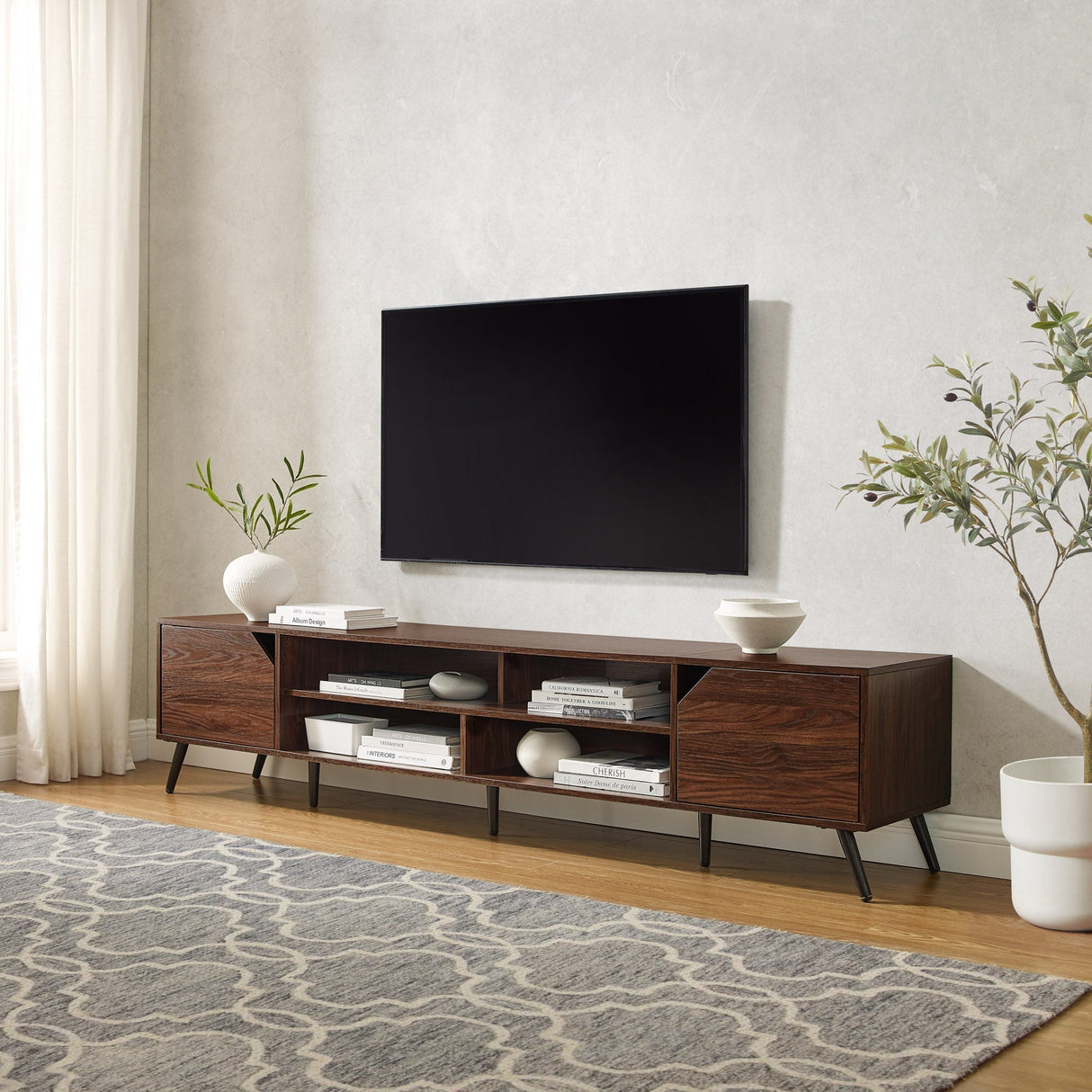 Noah Mid-Century Modern Angular TV Stand Collection-Entertainment-Parc Decor