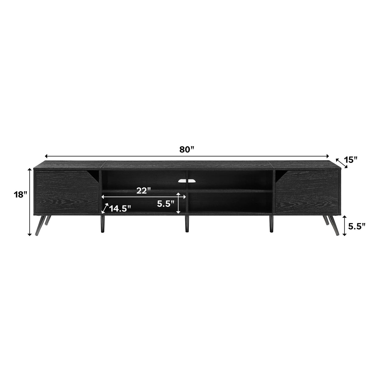 Noah Mid-Century Modern Angular TV Stand Collection-Entertainment-Parc Decor