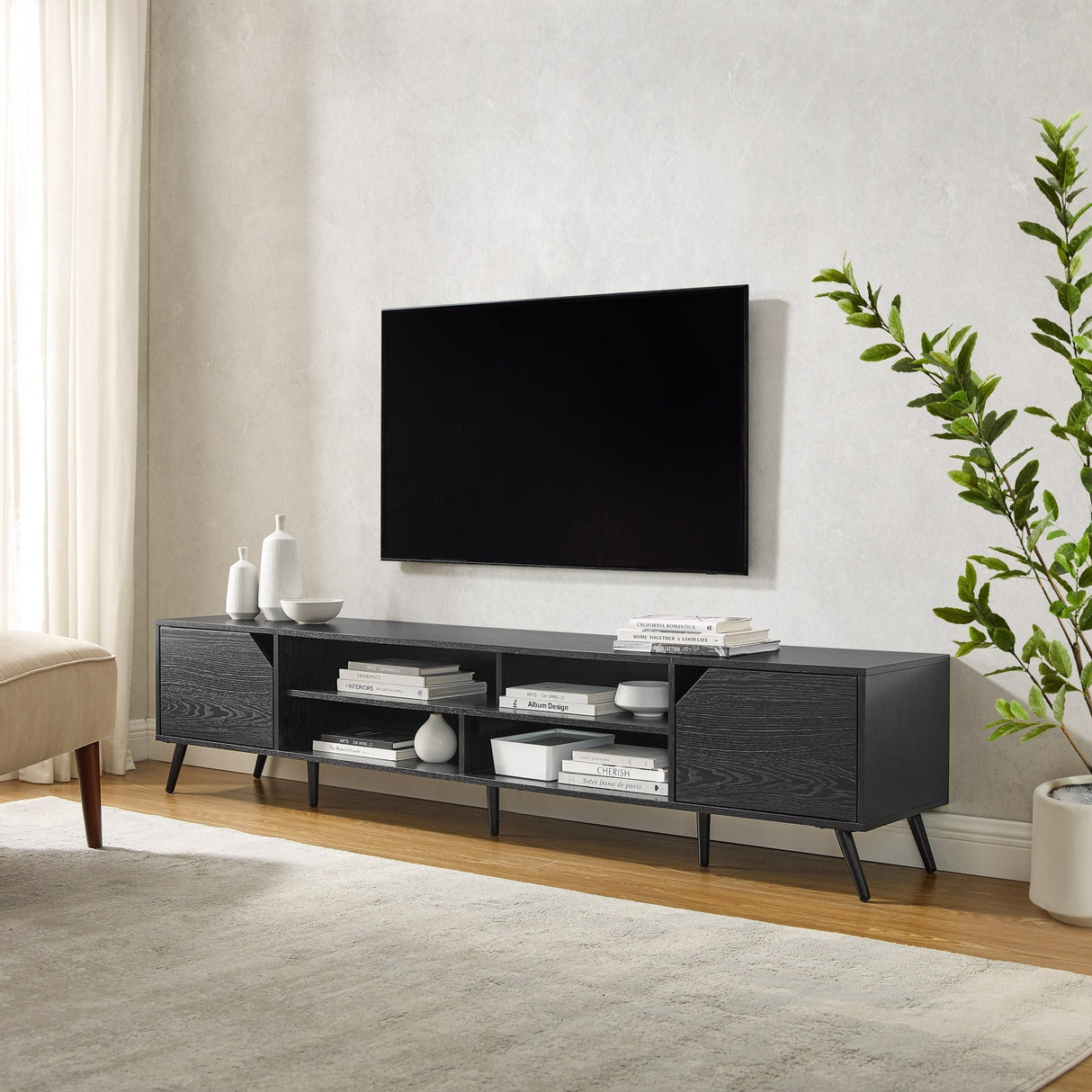 Noah Mid-Century Modern Angular TV Stand Collection-Entertainment-Parc Decor