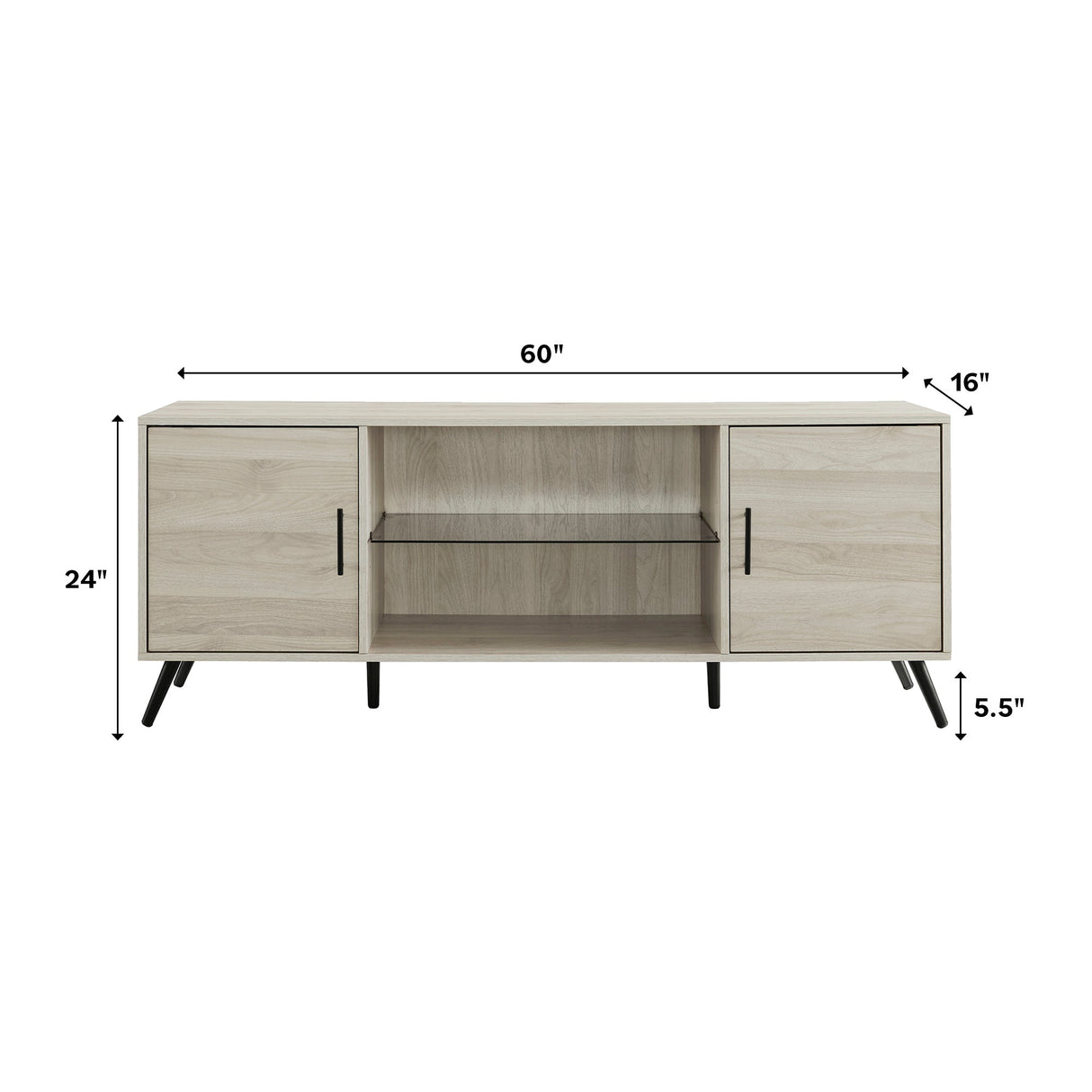 Nora 60" TV Stand-Entertainment-Parc Decor