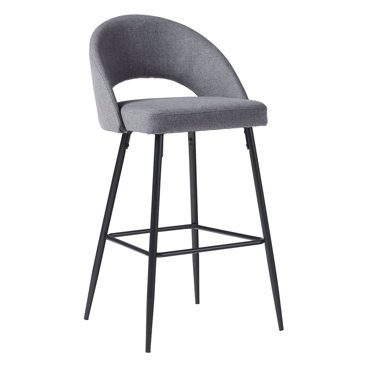 O Modern 2-Piece Minimalist Upholstered Bar Stool Set of 2-Dining / Kitchen-Parc Decor