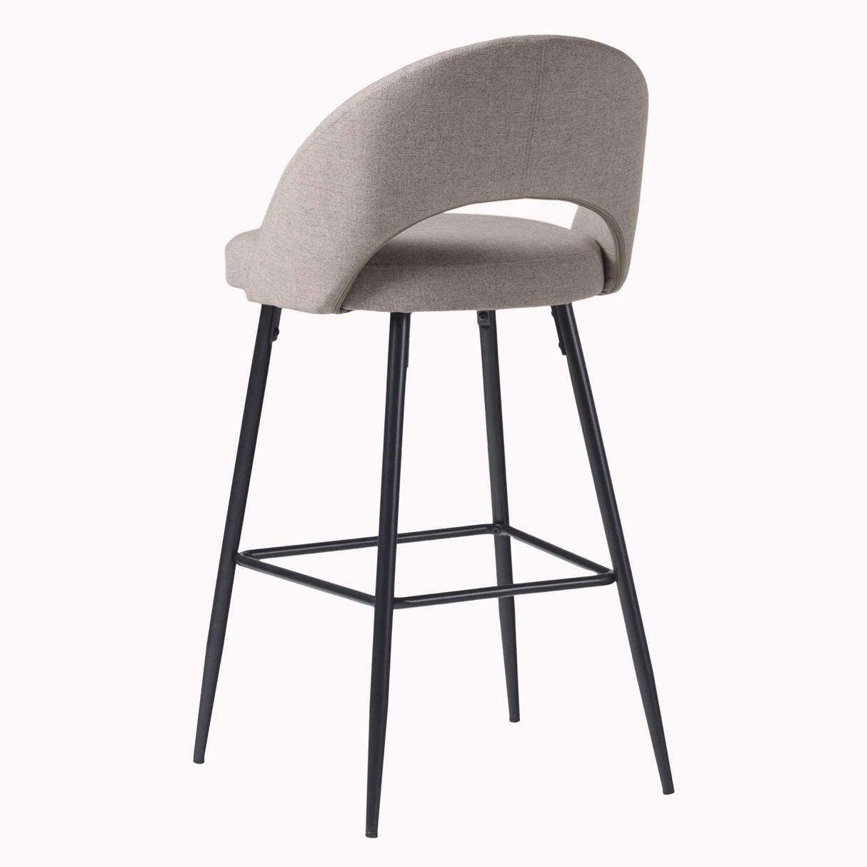O Modern 2-Piece Minimalist Upholstered Bar Stool Set of 2-Dining / Kitchen-Parc Decor
