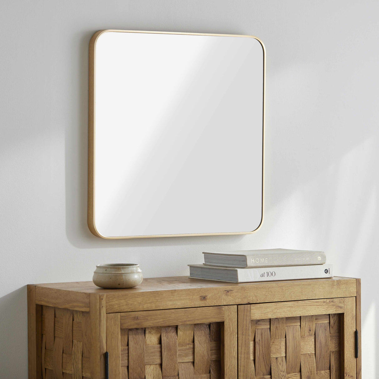 Ockenfels Modern Arched Gold Wall Mirror-Mirrors-Parc Decor