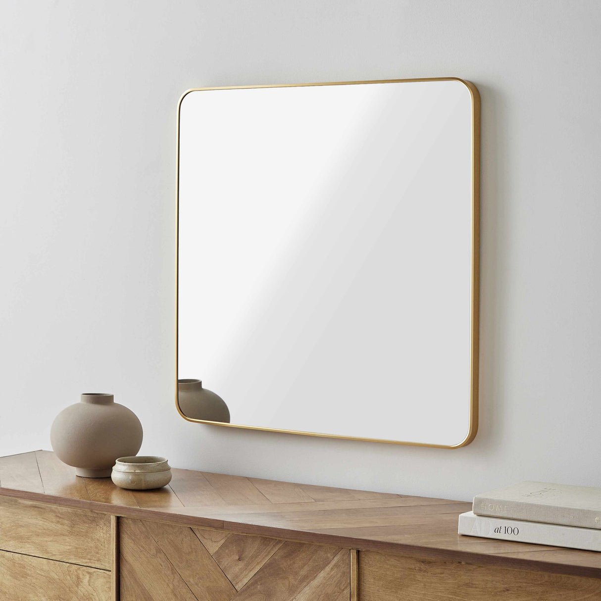 Ockenfels Modern Arched Gold Wall Mirror-Mirrors-Parc Decor