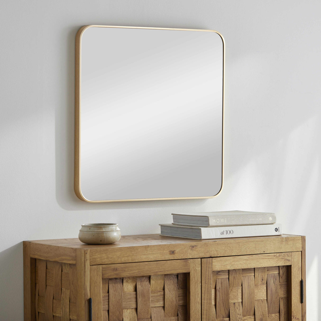 Ockenfels Modern Arched Gold Wall Mirror-Mirrors-Parc Decor