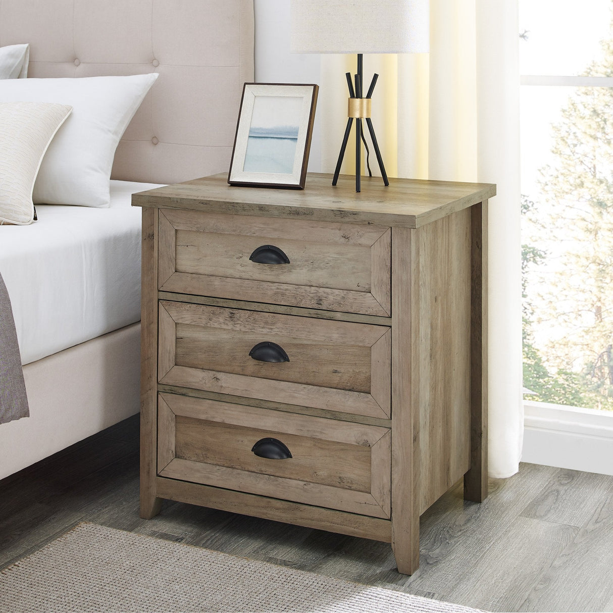 Odette Transitional Farmhouse Nightstand Collection-Bedroom-Parc Decor