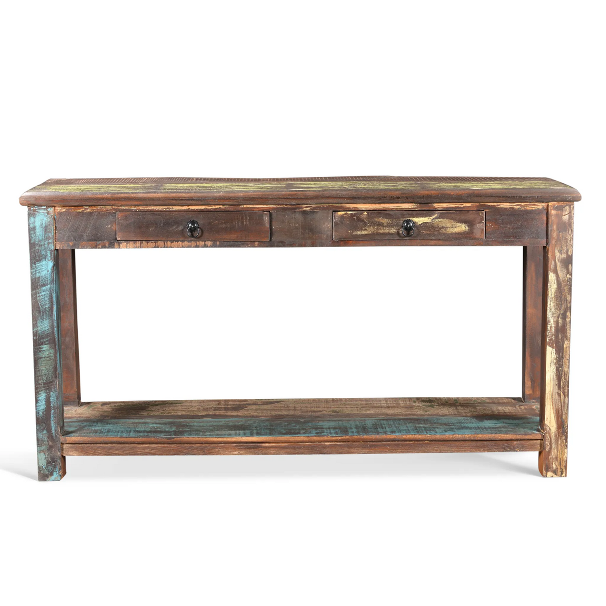 Old Reclaimed Wood Console Table-CONSOLE TABLE-Parc Decor