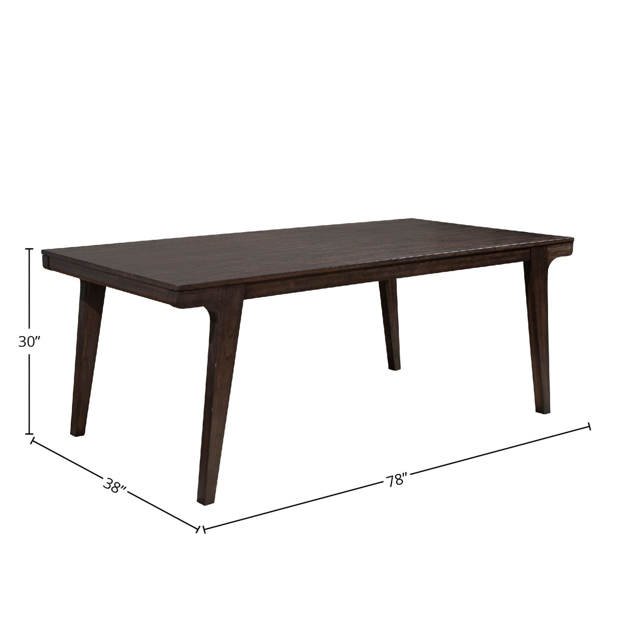 Olejo Dining Table, Chocolate-Dining Tables-Parc Decor