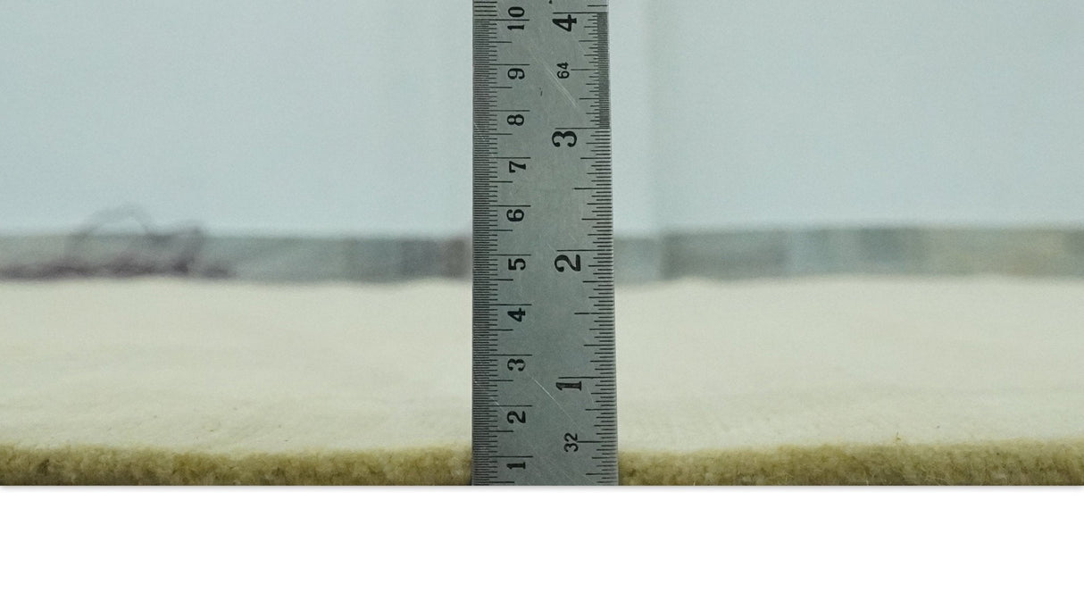 Olive and Gold Modern Abstract Design Hand loom 6x9 wool and Art silk Area Rug-Area Rug-Parc Decor